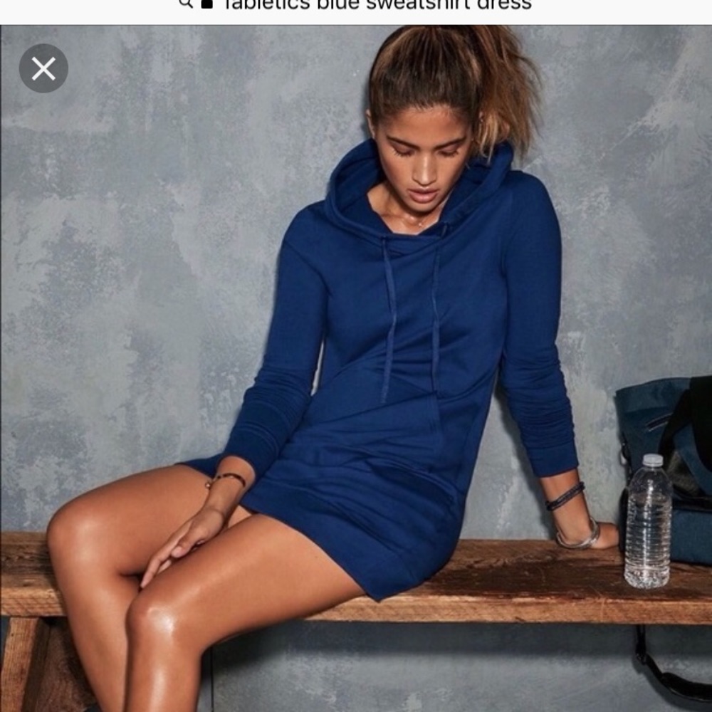 Fabletics blue sweatshirt dress